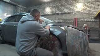 Полный процесс ремонта сколов на  Форд Фокус 3 Крашу в Гараже!