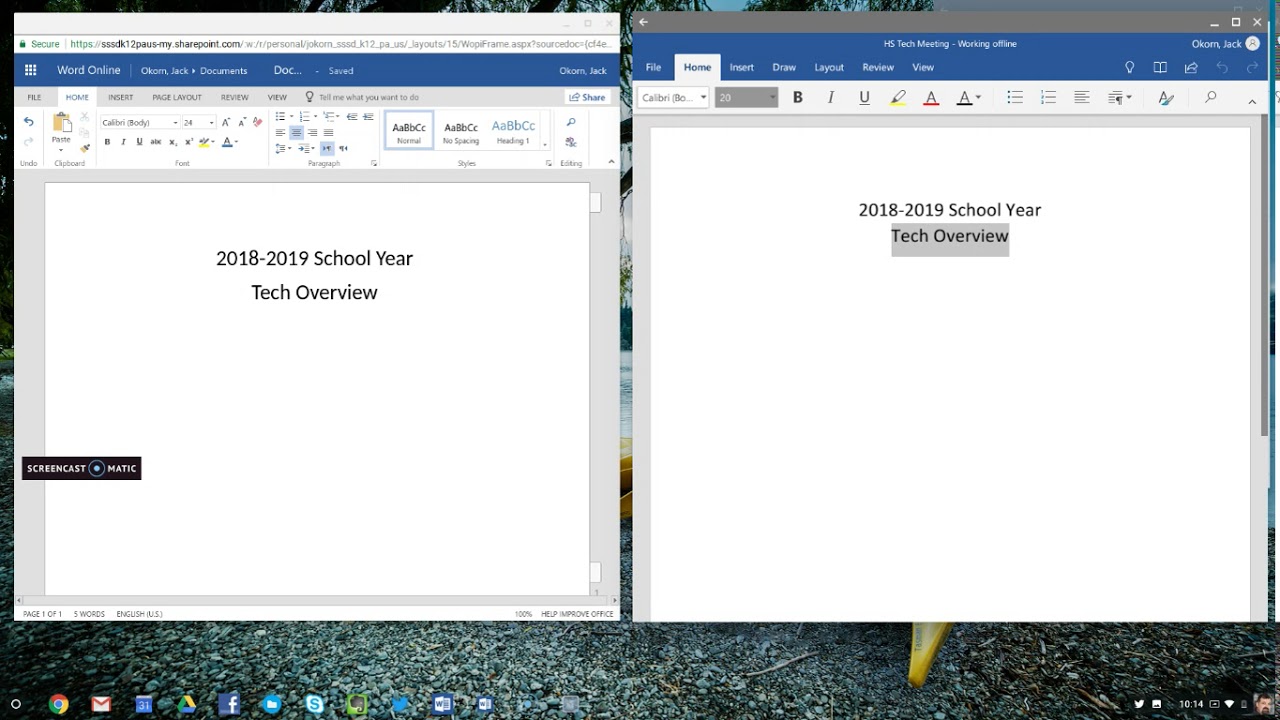 Chromebook and Microsoft Word - YouTube