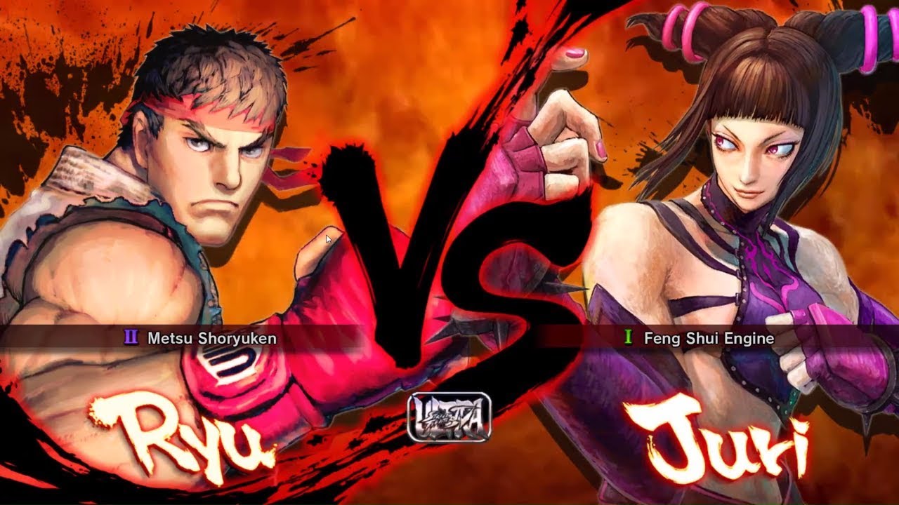 Ryu Vs Juri リュウ 対 ハン ジュリ Street Fighter Iv ストリートファイターiv Game Entertainment Youtube