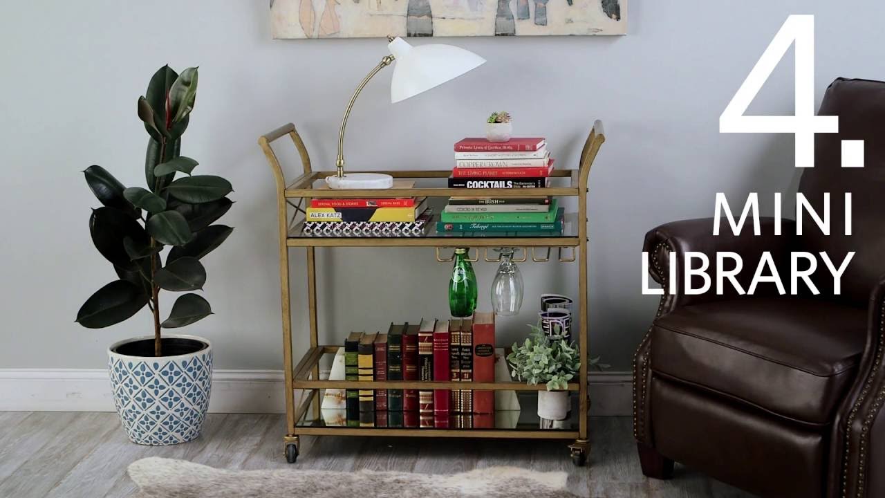 4 MORE Alternative Ways To Use A Bar Cart In Your Home - YouTube