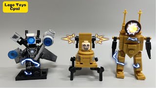 LEGO skibidi toilet | Titan cameraman and alarm clockman vs skibidi | Unofficial Lego Minifigures