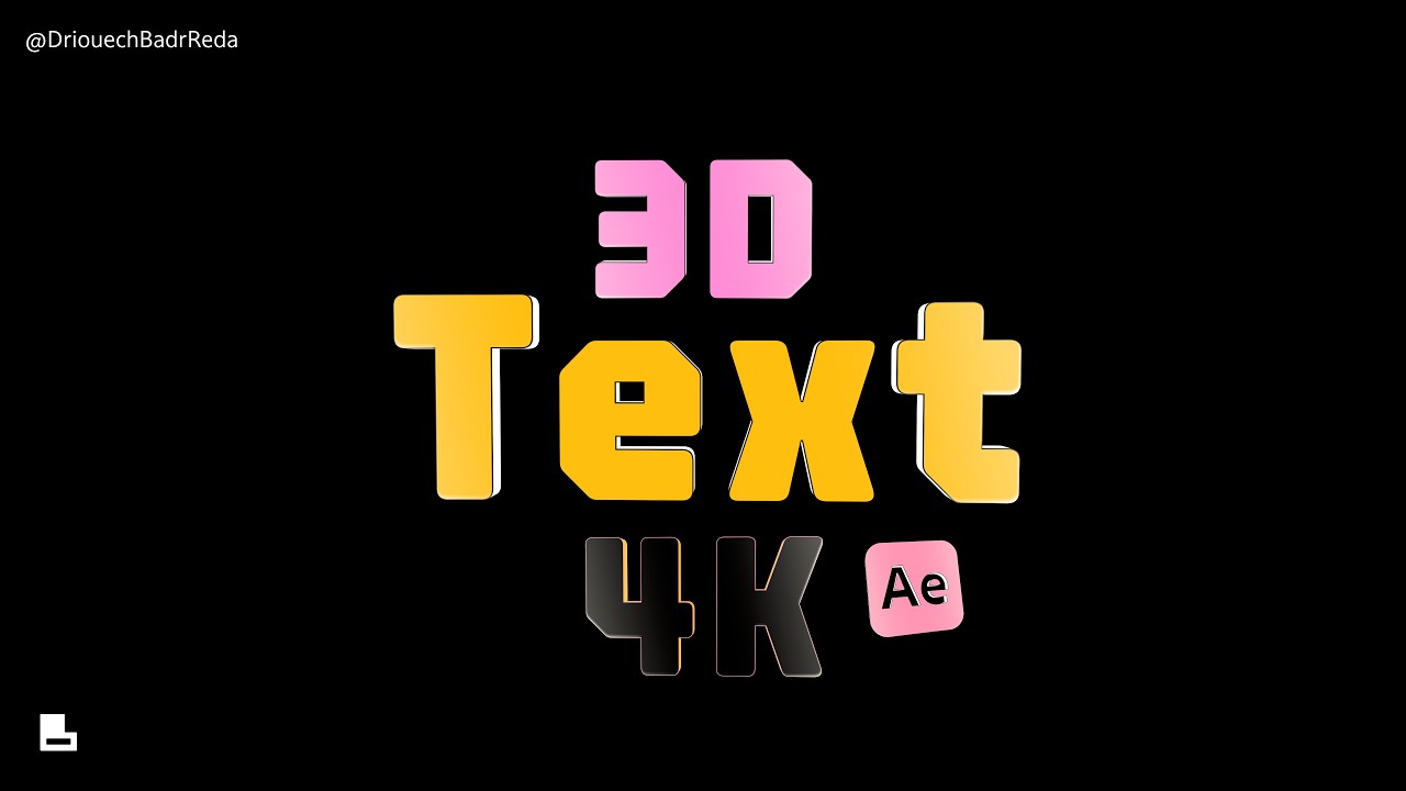 3D Text & 3D shape Animation Template 4k No Plugins, Motion Graphics, After Effects