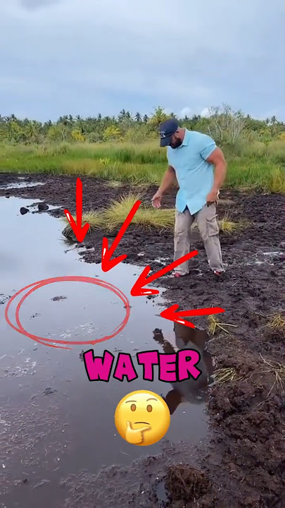 Man Crosses Muddy Water 🌊😱