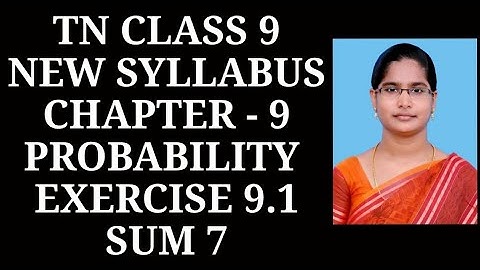 9th Maths Ch-9 Probability | Ex-9.1 (7th sum) | Samacheer One plus One channel