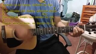 Vignette de la vidéo "Poderoso en majestad y reino poderoso Tutorial con guitarra acustica | Principiantes | Fender guitar"