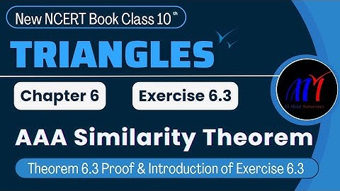 AAA Similarity Theorem | Theorem 6.3 | Chapter 6 Exercise 6.3 ( Intro ) Triangles Class 10 Maths