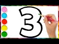 Let's learn to Numbers drawing and coloring for kids! | Bolalar uchun raqamlar chizish