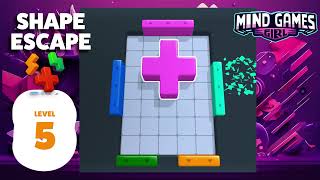Relax & Think | Shape Escape Block Puzzle Level 1 - 9 solution walkthrough