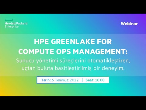 HPE Greenlake For Compute OPS Management