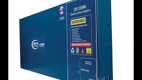 Baintech 12v 110Ah Slimline Lithium battery with Built in 20A DC Chrger