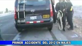 ACCIDENTE DE TRANSITO 2012 EN LA PANAMERICANA MAJES EL PEDREGAL AREQUIPA PERU