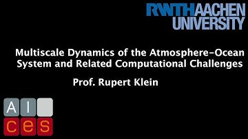 EU Regional School 2015 Part 1 with Prof. Dr. Rupert Klein