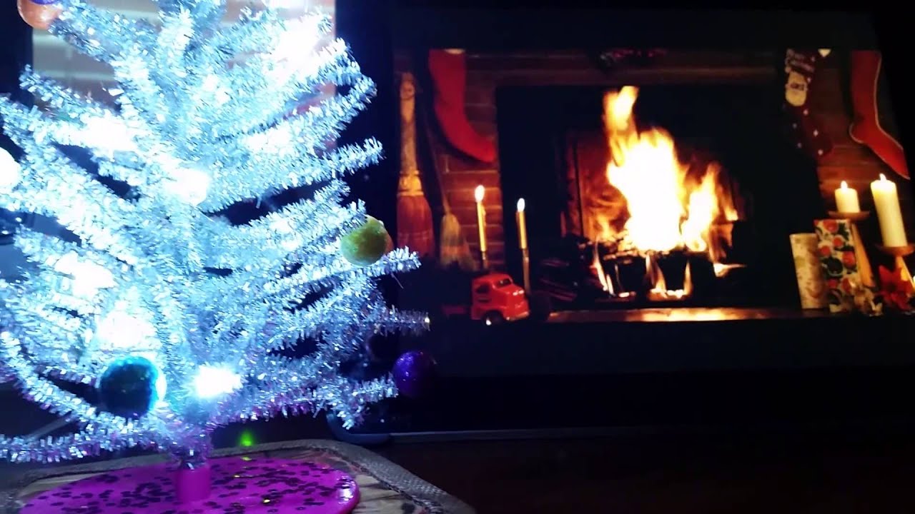 Christmas Tree up and Fire Burning YouTube