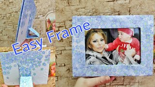 #cardboard #easydiy  😍Səkil üçün kardondan Ramka hazırlamaq.How to make photo frame from cardboard