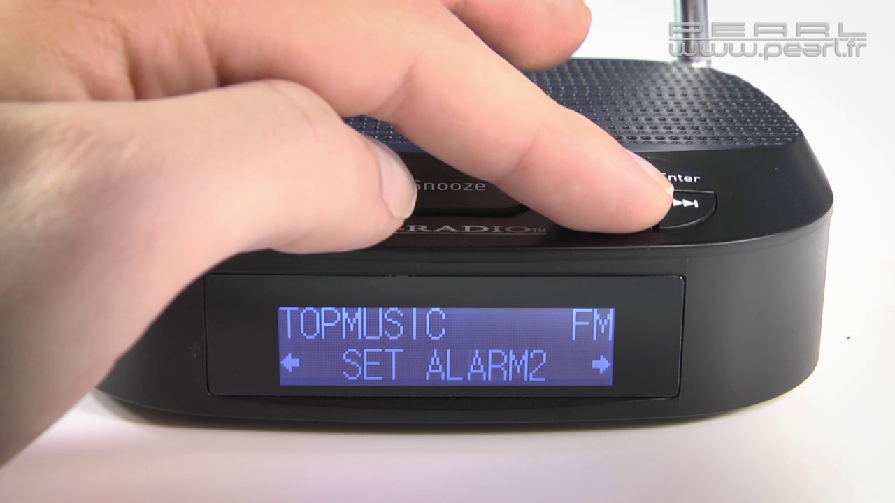 Radio-réveil FM Blaupunkt Bluetooth 60 présélections écran LED Horloge avec  double alarme et fonction snooze