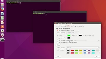 How to make terminal transparent in Ubuntu