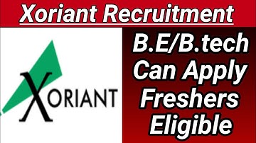 XORIANT RECRUITMENT FOR SOFTWARE DEVELOPMENT ENGINEER VACANCIES. BE/BTECH CS CAN APPLY.