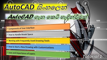 Basic Introduction to AutoCAD | Sinhala | Tutorial 1