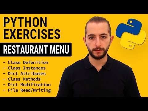 OOP Python Exercise Restaurant Menu Manager Beginner Level With Practical Application