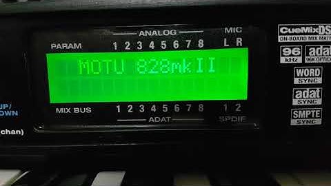MOTU 828 MK2 FireWire Display boot sequence