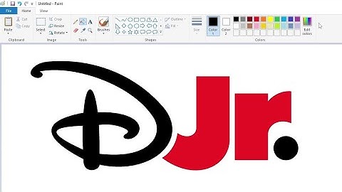 How to draw a Disney Junior 2024 logo using MS Paint | How to draw on your computer
