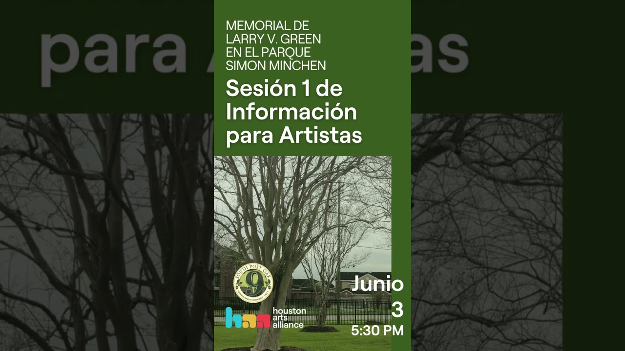 Larry V. Green Memorial at Simon Minchen Park Artist Info Session | Houston Arts Alliance