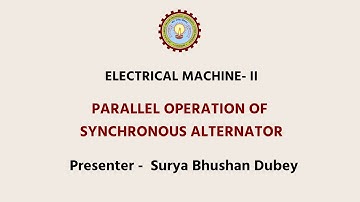 Electrical Machine - II Parallel Operation of Synchronous Alternator  | AKTU Digital Education