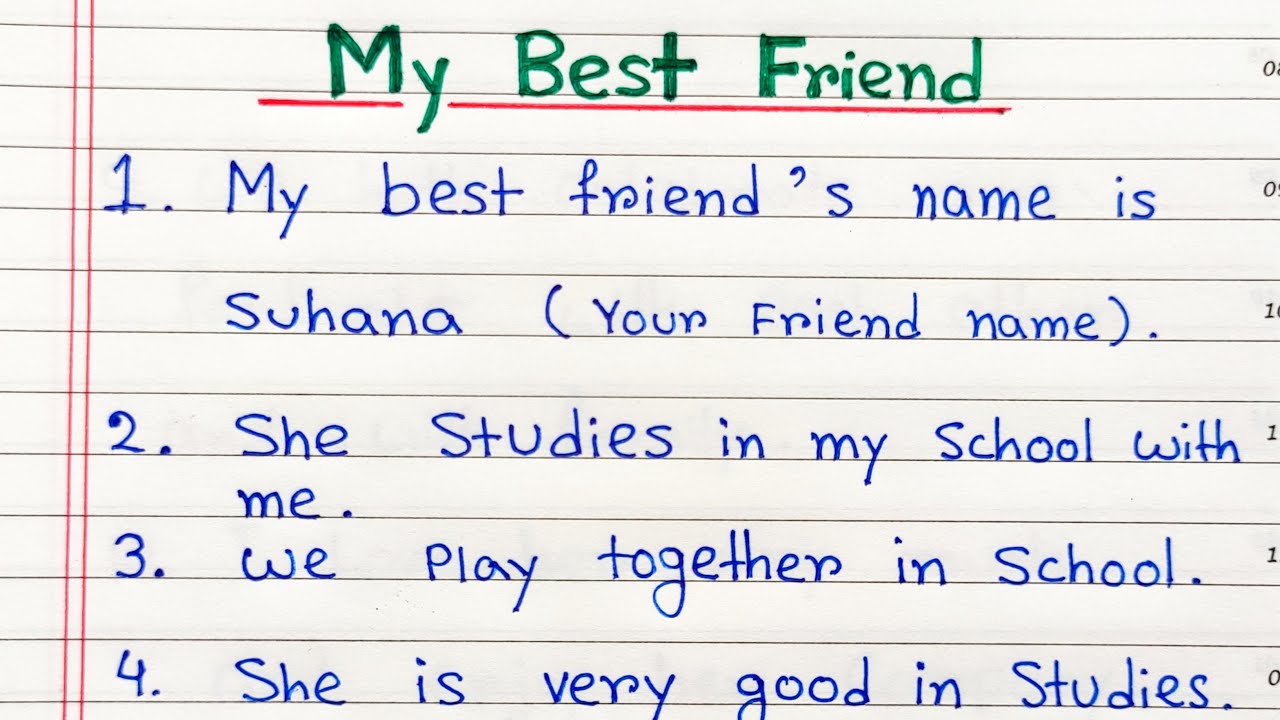My best friend essay 10 lines | Essay on my best friend 10 lines ...