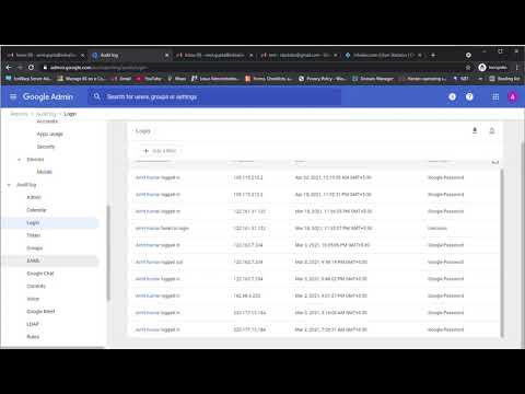 Reports and audit logs on Google admin console