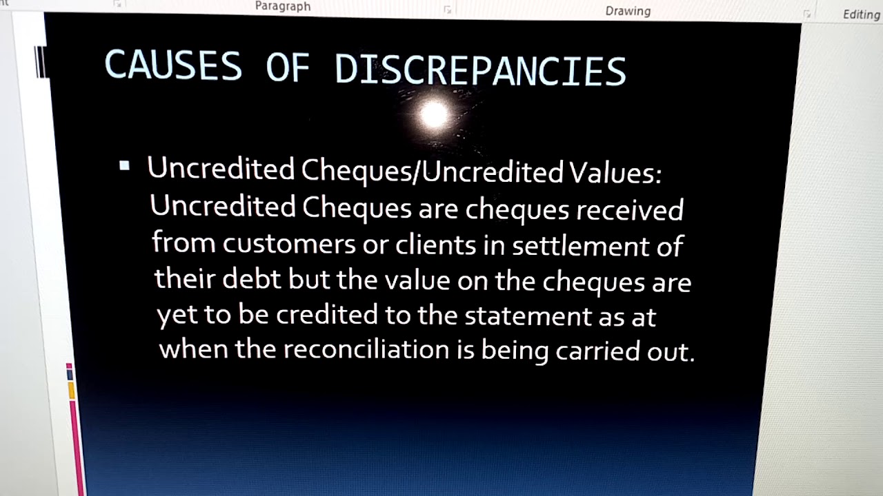 Bank Reconciliation Statement(BRS) Part 1.