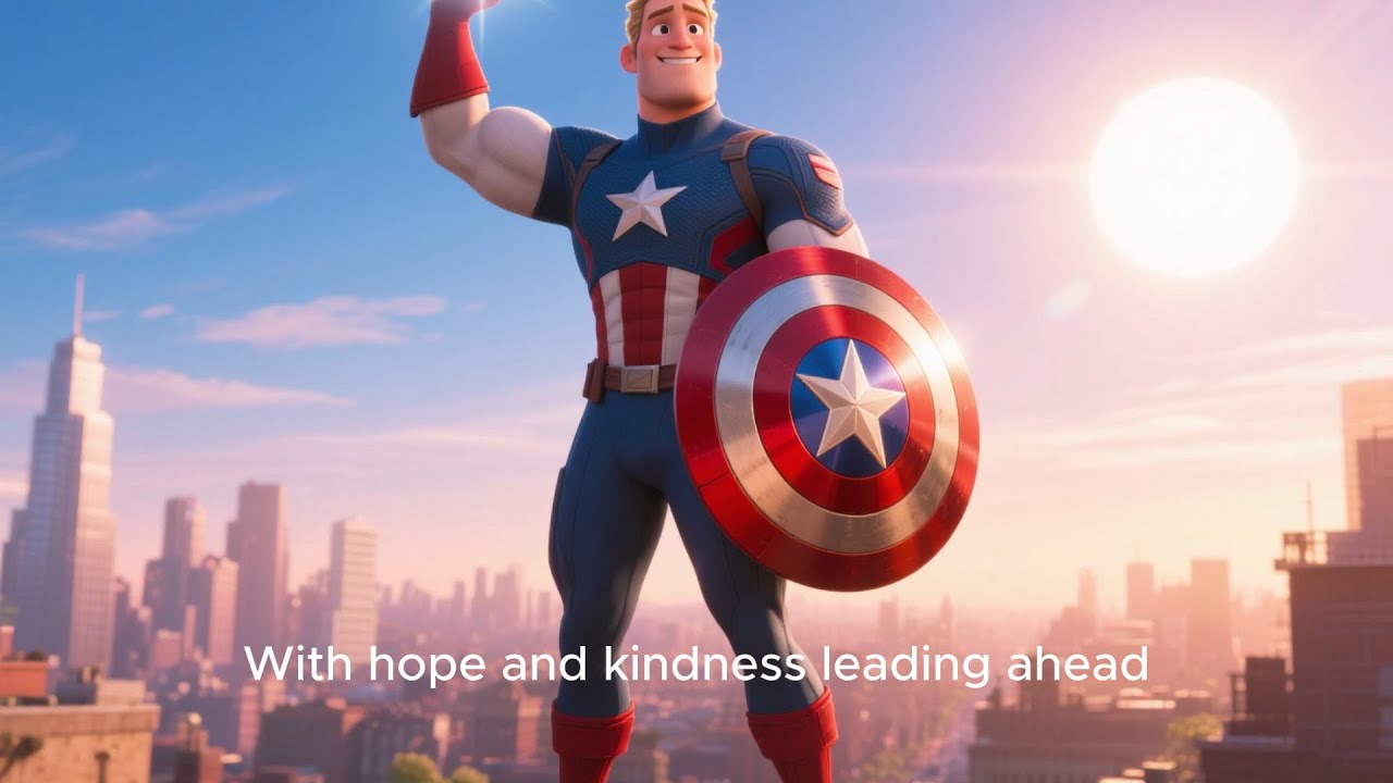🛡️ “Captain America Brave New World 🌍✨ — Kids Hero Poem & Learning Song!”