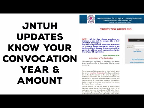 JNTUH 2020 Convocation | JNTUH Convocation last date