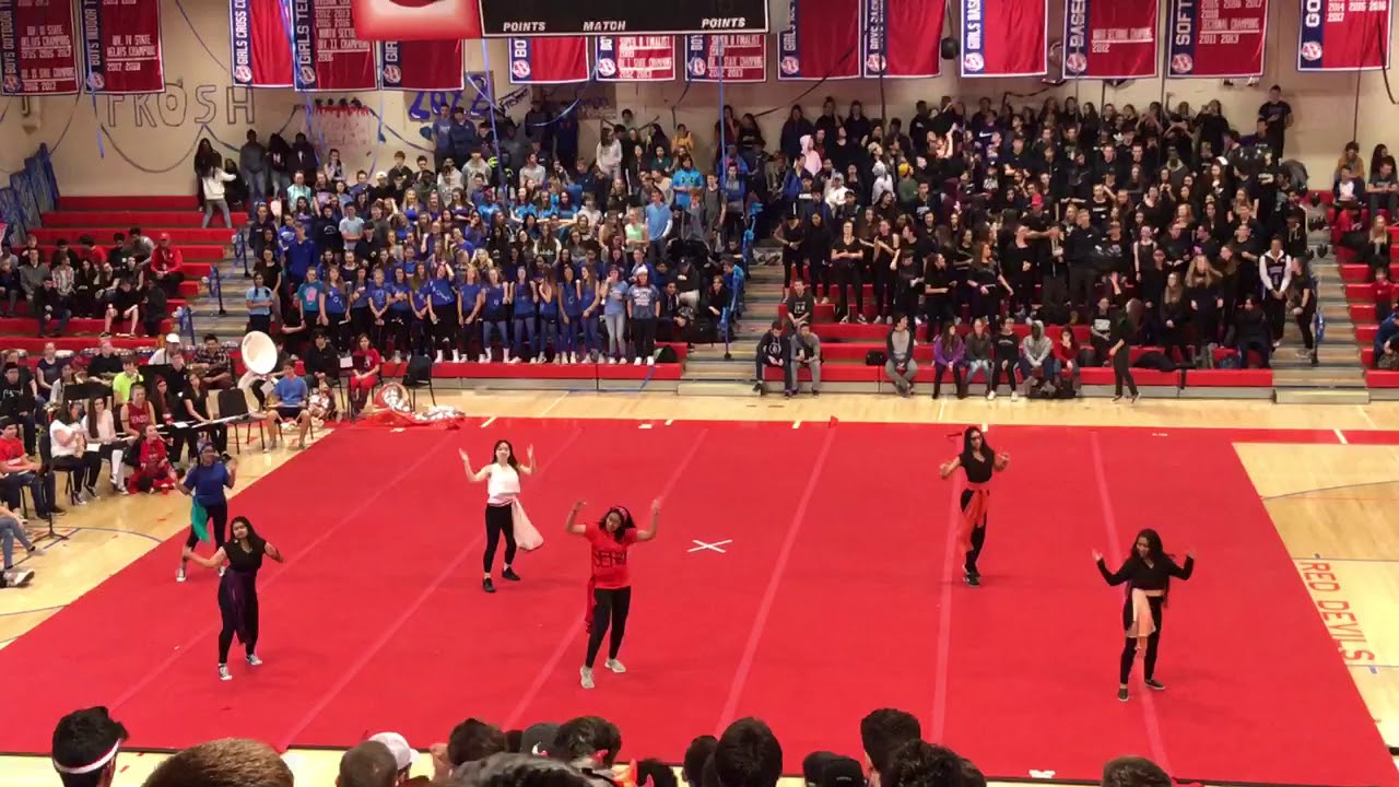 Bollywood Dance - Burlington High School Pep Rally 2018 - YouTube