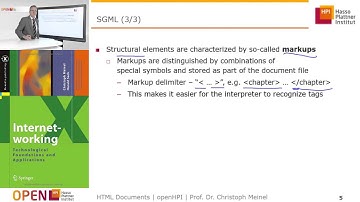 openHPI Course "Web Technologies", Week 3, Chapter 1 - HTML Documents