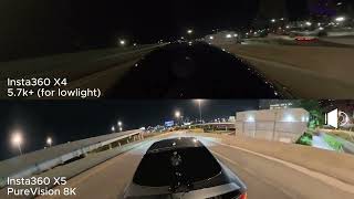 Insta360 X4 vs X5 Low Light Comparison