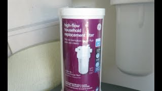 How to change the GE high flow water filter for the whole house water system