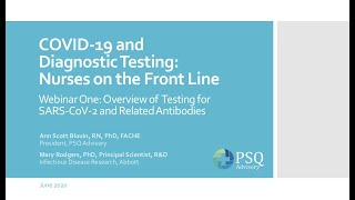 COVID-19 and Diagnostic Testing: Nurses on the Front Line