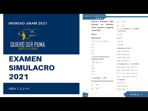 Examen simulacro  UNAM 2021 ¿Estas listo(a) para el examen?, ¡Pruébate!