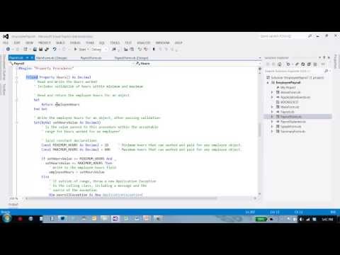 Writing Classes In VB Part One