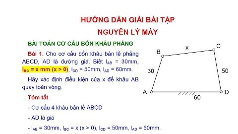 Các dạng bài tập nguyên lý máy có lời giải năm 2024