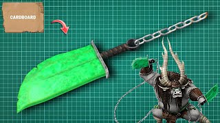 How to make kai weapon ( jade swords ) with cardboard | diy Kai jade sword | #kungfupanda | #diy