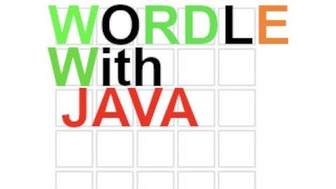 Wordle With Java - How To Make Wordle
