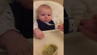 Peas are gross! Watch to the end!!! He is such a great sport! So abdorable :) #happy #food