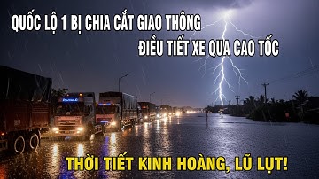 Quốc lộ 1 bị chia cắt giao thông, điều tiết xe qua cao tốc | QNgTV