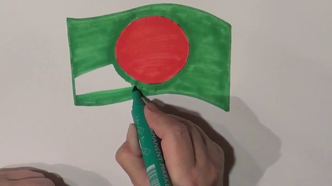 Learn geography How to draw a flag Bangladesh