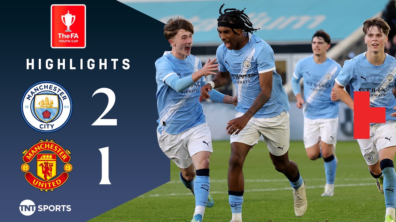 Reigan Heskey Scores Late Winner 🏆 | Man City U18 2-1 Man United U18 | FA Youth Cup Final Highlights
