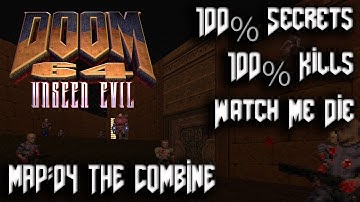 DOOM 64 Unseen Evil - Master Levels for DOOM II - Map04: The Combine - 100% Secrets