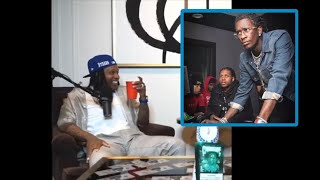 Lil Durk speaks on his viral picture with Young Thug looking at a monitor in the studio together