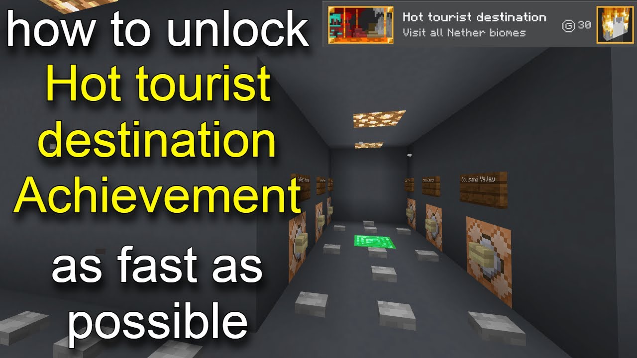Minecraft Bedrock Hot Tourist Destination Achievement Guide YouTube