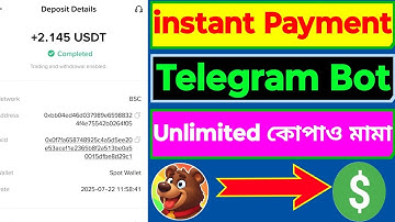 Instant payment telegram bot | instant payment earning site #crypto